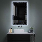 Specchio LED Verticale | Pulsante touch | Luce bianca fredda - Reyze Serie Official Modello 8